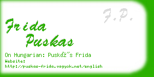 frida puskas business card